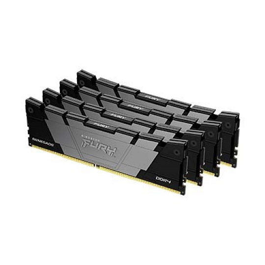 KINGSTON DIMM DDR4 64GB (Kit of 4) 3600MT/s CL16 1Gx8 FURY Renegade Black KINGSTON DIMM DDR4 64GB (Kit of 4) 3600MT/s CL16 1Gx8 FURY Renegade Black