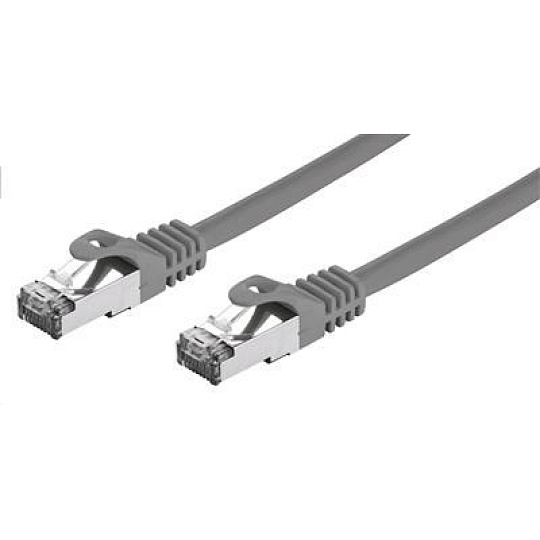 C-TECH kabel patchcord Cat7, S/FTP, šedý, 0,5m C-TECH kabel patchcord Cat7, S/FTP, šedý, 0,5m