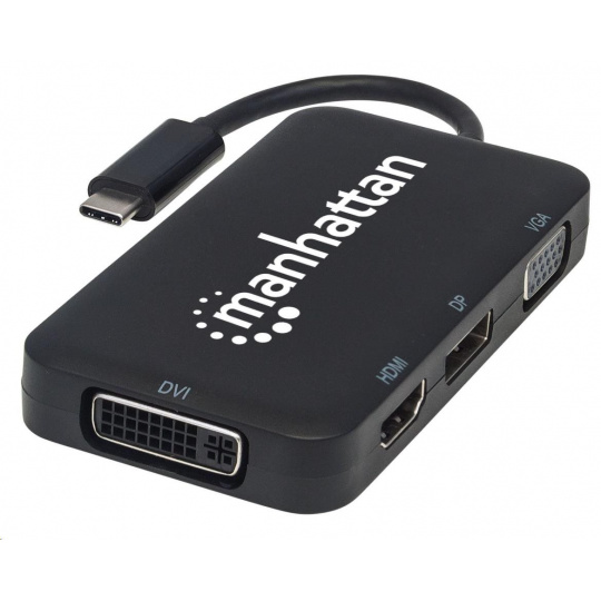 MANHATTAN Dokovací stanice USB-C 4v1, 1xDP, 1xHDMI, 1xVGA, 1xDVI MANHATTAN Dokovací stanice USB-C 4v1, 1xDP, 1xHDMI, 1xVGA, 1xDVI