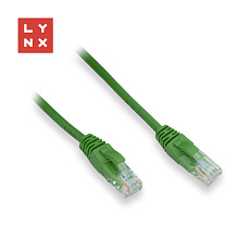 LYNX UTP patch kabel Cat5e, PVC, CCA, 5m, zelený LYNX UTP patch kabel Cat5e, PVC, CCA, 5m, zelený
