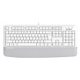 A4tech FK20, multimediální kancelářská klávesnice, CZ/US, USB, bílá
