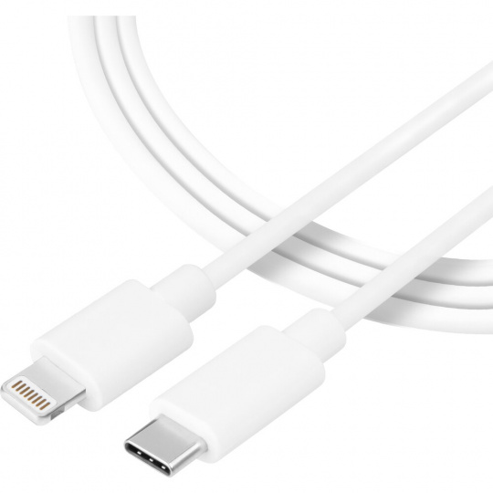 Tactical Smooth Thread Cable USB-C/Lightning 0,3m bílý