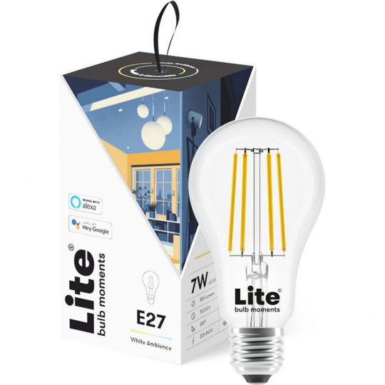 Lite bulb Moments White Ambience E27 (Google Home, Amazon Alexa), 3 ks