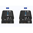 PREMIUMCORD HDMI extender na 120m přes LAN, 4K@60Hz, přes IP, černá