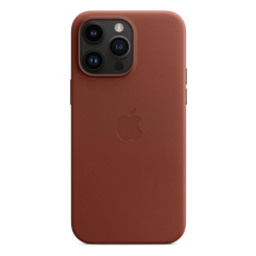 Apple kožený kryt s MagSafe na iPhone 14 Pro Max cihlově hnědý