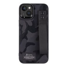 Tactical Camo Troop Drag Strap Kryt pro Apple iPhone 14 Plus černý