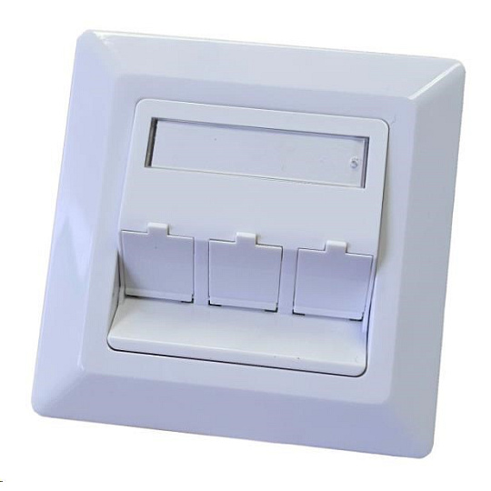 Zásuvka neosazená universální 3 port - 80x80 Zásuvka neosazená universální 3 port - 80x80