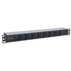 Intellinet rozvodný panel PDU, 8x C13 zásuvka, rack 1U, 2m odpojitelný kabel, proti vypadávání Intellinet rozvodný panel PDU, 8x C13 zásuvka, rack 1U, 2m odpojitelný kabel, proti vypadávání