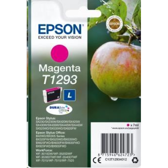 EPSON ink bar Singlepack "Jablko" Magenta T1293 DURABrite Ultra Ink (7 ml) EPSON ink bar Singlepack "Jablko" Magenta T1293 DURABrite Ultra Ink (7 ml)