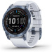 Garmin fenix 7 PRO Sapphire Solar Titan Blue/ White Silicone Band