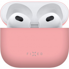 FIXED Silky ultratenké silikonové pouzdro Apple Airpods 3 růžové