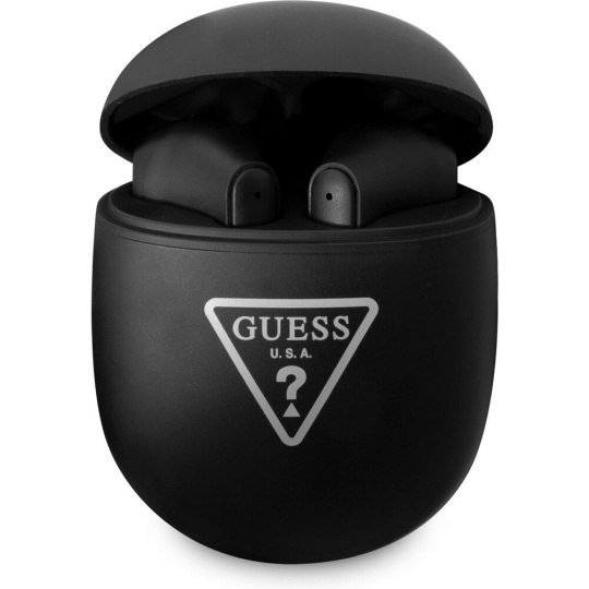 Guess True Wireless Triangle Logo BT5.0 4H Stereo Earphones Matt Black