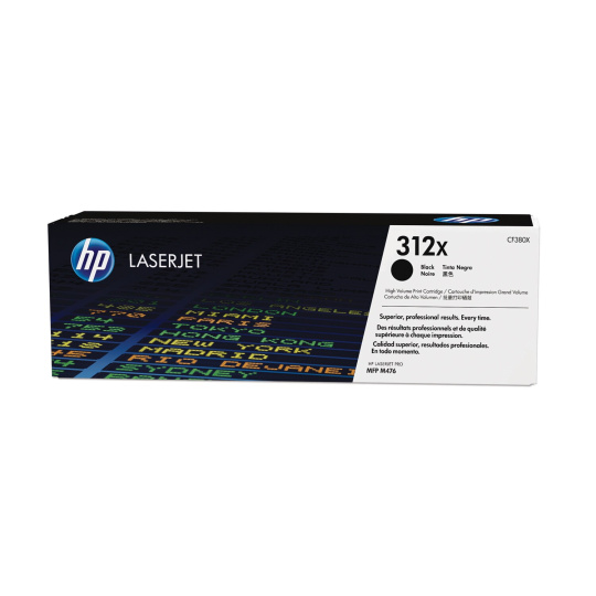 HP 312X Black LJ Toner Cart, CF380X (4,400 pages) HP 312X Black LJ Toner Cart, CF380X (4,400 pages)