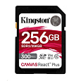 Kingston SDXC karta 256GB Canvas React Plus SDXC UHS-II 300R/260W U3 V90 for Full HD/4K/8K