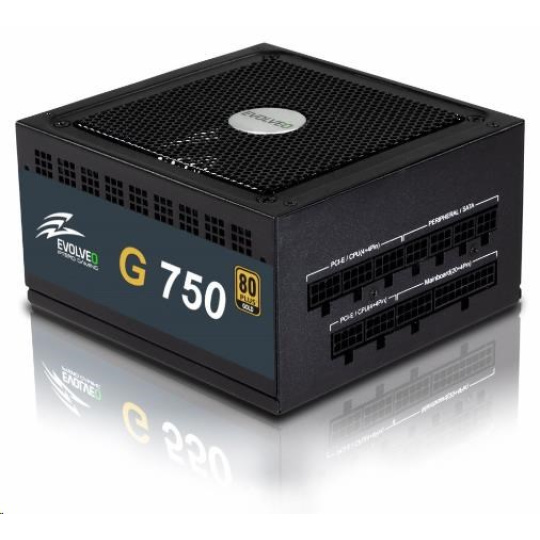 EVOLVEO G750 zdroj 750W, eff 91%, 80+ GOLD, aPFC, modulární, retail