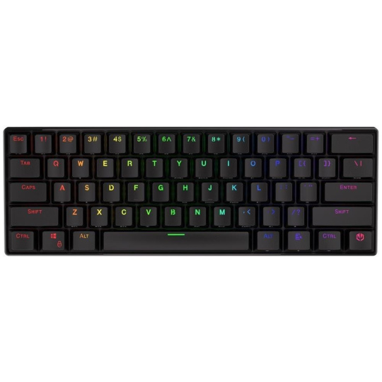 Endorfy herní klávesnice Thock Compact BR RGB /USB/ brown sw. / bezdrátová / mechanická / US layout / mini /černá RGB