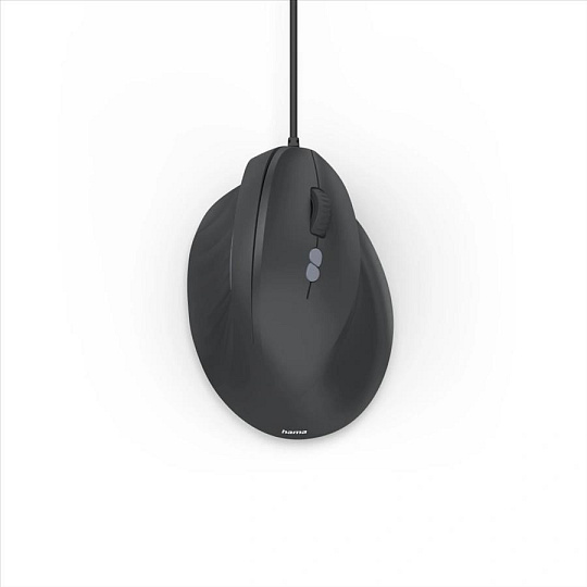 Hama vertikální ergonomická kabelová myš ECM-500R, pro praváky, černá