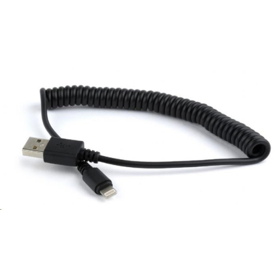 GEMBIRD Kabel CABLEXPERT USB A Male/Lightning Male, 1,5m, černý, kroucený