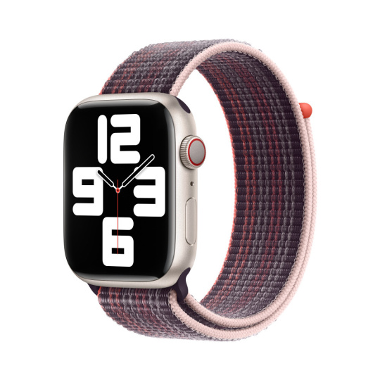 Apple Watch 49/45/44/42mm bezinkově fialový provlékací sportovní řemínek