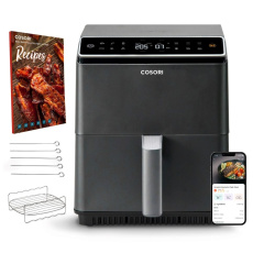 BAZAR - Cosori Dual Blaze 6.4L SMART horkovzdušná fritéza + 5x špíz a gril. rošt, black - pošk. obal BAZAR - Cosori Dual Blaze 6.4L SMART horkovzdušná fritéza + 5x špíz a gril. rošt, black - pošk. obal