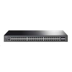 TP-Link JetStream TL-SG3452XP, 48xGbE RJ45, 4x 10GbE SFP+, 48x PoE+ 500W, 1x MicroUSB, 3x Fan