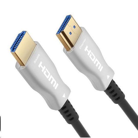 PREMIUMCORD Kabel HDMI optický fiber High Speed with Ether. 4K@60Hz, 50m, M/M, zlacené konektory PREMIUMCORD Kabel HDMI optický fiber High Speed with Ether. 4K@60Hz, 50m, M/M, zlacené konektory