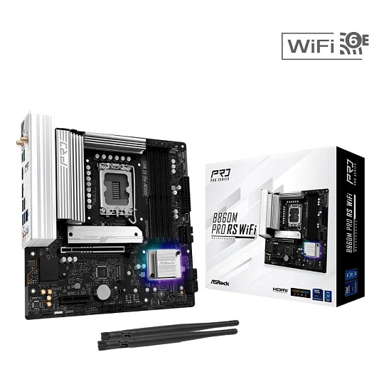 ASRock MB Sc LGA1851 B860M Pro RS WiFi, Intel B860, 4xDDR5, 1xDP, 1xHDMI, WiFi, mATX