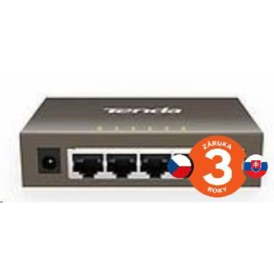 Tenda TEG1005D 5-portový Gigabit Ethernet Switch, 10/100/1000Mbps, Kov Tenda TEG1005D 5-portový Gigabit Ethernet Switch, 10/100/1000Mbps, Kov