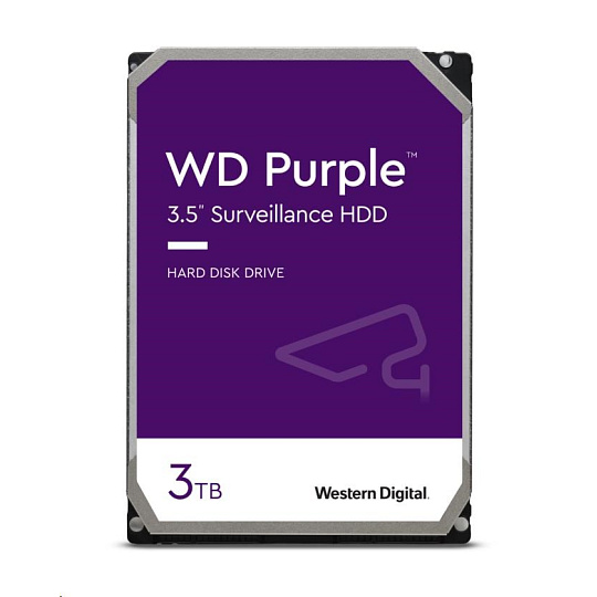 WD PURPLE WD33PURZ 3TB, SATA III 3.5", 256MB, 175MB/s, Low Noise, CMR WD PURPLE WD33PURZ 3TB, SATA III 3.5", 256MB, 175MB/s, Low Noise, CMR