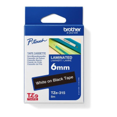 BROTHER TZE315 - kazeta TZ šířky 6mm, laminovaná TZE-315, černá/bílé písmo BROTHER TZE315 - kazeta TZ šířky 6mm, laminovaná TZE-315, černá/bílé písmo