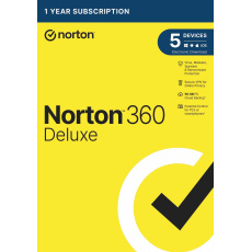 NORTON 360 DELUXE 50GB +VPN 1 uživatel pro 5 zařízení na 1rok - ESD