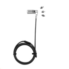 DICOTA Universal Security Cable Lock, 3 Exchangeable heads fits all slots, combination DICOTA Universal Security Cable Lock, 3 Exchangeable heads fits all slots, combination
