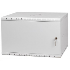 LEXI-Net 19" nástěnný rozvaděč Basic 6U, šířka 520mm, hloubka 450mm, plechové dveře, bez zad, rozložený, šedý LEXI-Net 19" nástěnný rozvaděč Basic 6U, šířka 520mm, hloubka 450mm, plechové dveře, bez zad, rozložený, šedý