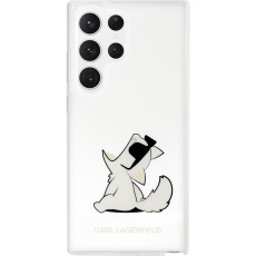 Karl Lagerfeld PC/TPU Choupette Eat kryt pro Samsung Galaxy S23 Ultra čirý