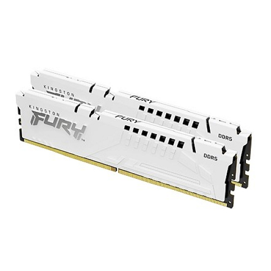 KINGSTON DIMM DDR5 64GB (Kit of 2) 5600MT/s CL40 FURY Beast Bílá XMP KINGSTON DIMM DDR5 64GB (Kit of 2) 5600MT/s CL40 FURY Beast Bílá XMP