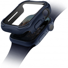UNIQ Torres Antimikrobiální odolné pouzdro Apple Watch 4/5/6/SE (44mm) modré