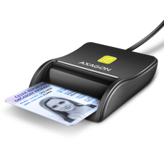 AXAGON CRE-SM3N, USB-A FlatReader čtečka kontaktních karet Smart card (eObčanka), kabel 1.3m AXAGON CRE-SM3N, USB-A FlatReader čtečka kontaktních karet Smart card (eObčanka), kabel 1.3m