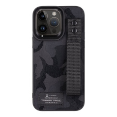 Tactical Camo Troop Drag Strap Kryt pro Apple iPhone 14 Pro Max černý