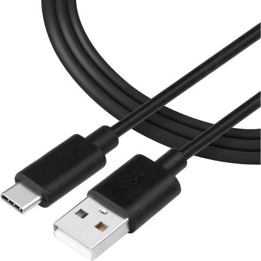 Tactical Smooth Thread Cable USB-A/USB-C 1m černý