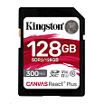 Kingston SDXC karta 128GB Canvas React Plus SDXC UHS-II 300R/260W U3 V90 for Full HD/4K/8K