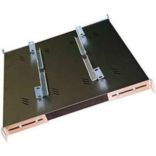 TRITON Police s perforací 19", 1U/750mm, nosnost 150kg, šedá TRITON Police s perforací 19", 1U/750mm, nosnost 150kg, šedá