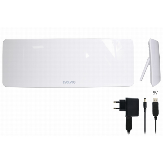 EVOLVEO Xany 1, 230/5V, aktivní pokojová anténa DAB+/DVB-T2,  filtr LTE,4G,5G