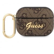 Guess 4G Script PC/PU pouzdro pro Airpods Pro hnědé Guess 4G Script PC/PU pouzdro pro Airpods Pro hnědé