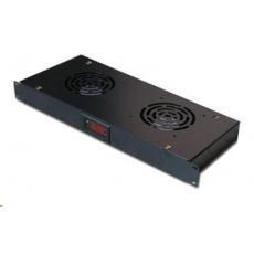 19" ventilační jednotka XtendLan, 2 ventilátory, LCD display, termostat, hloubka 200mm, černá 19" ventilační jednotka XtendLan, 2 ventilátory, LCD display, termostat, hloubka 200mm, černá
