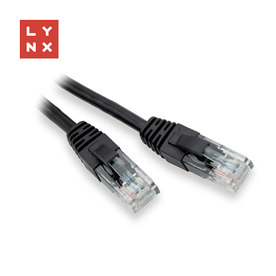 LYNX UTP patch kabel Cat5e, PVC, CCA, 7m, černý LYNX UTP patch kabel Cat5e, PVC, CCA, 7m, černý