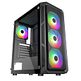 VeinX case HERMES MESH Mid Tower, ATX, 1xUSB 3.0, 2xUSB 2.0, 4x ARGB Fan, ARGB Controller, černá