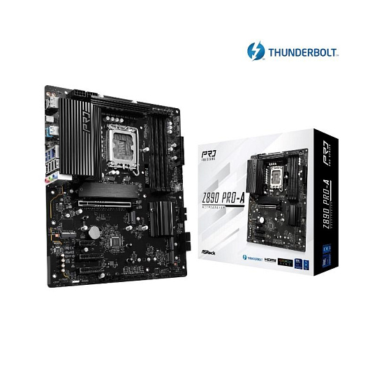 ASRock MB Sc LGA1851 Z890 PRO-A, Intel Z890, 4xDDR5, 1xDP, 1xHDMI, 1xThunderbolt