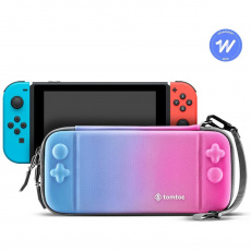 tomtoc tenké pouzdro Nintendo Switch modro růžové