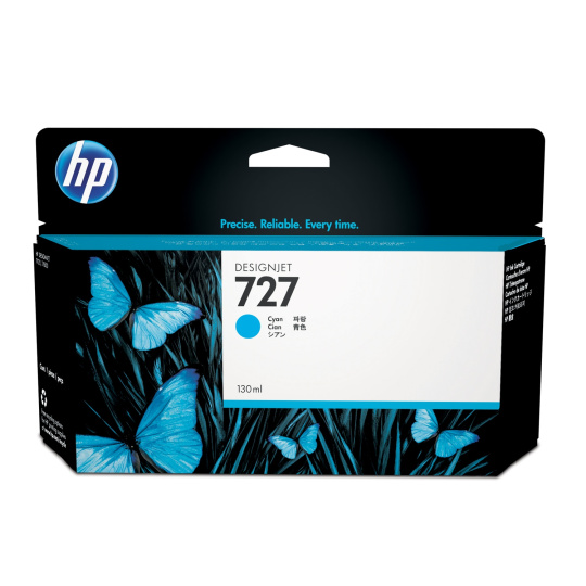HP 727 Cyan Ink Cart, 130 ml, B3P19A