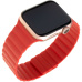 FIXED Magnetic Strap silikonový řemínek s magnetickým zapínáním Apple Watch 42 mm/44 mm červený